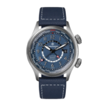 Altitude MB Meteor Time Zones Blue Dial Leather Strap